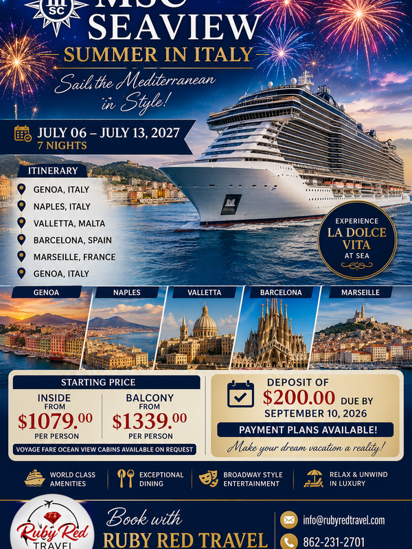 MSC Summer in Italy flyer
