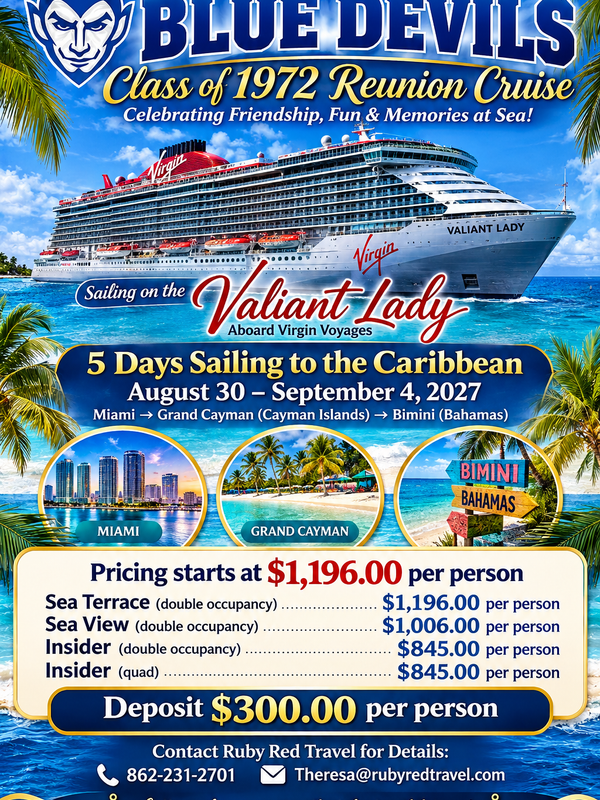 Blue Devils Caribbean Reunion Cruise flyer